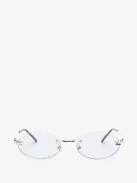 Cartier Eyewear oval-frame rimless sunglasses