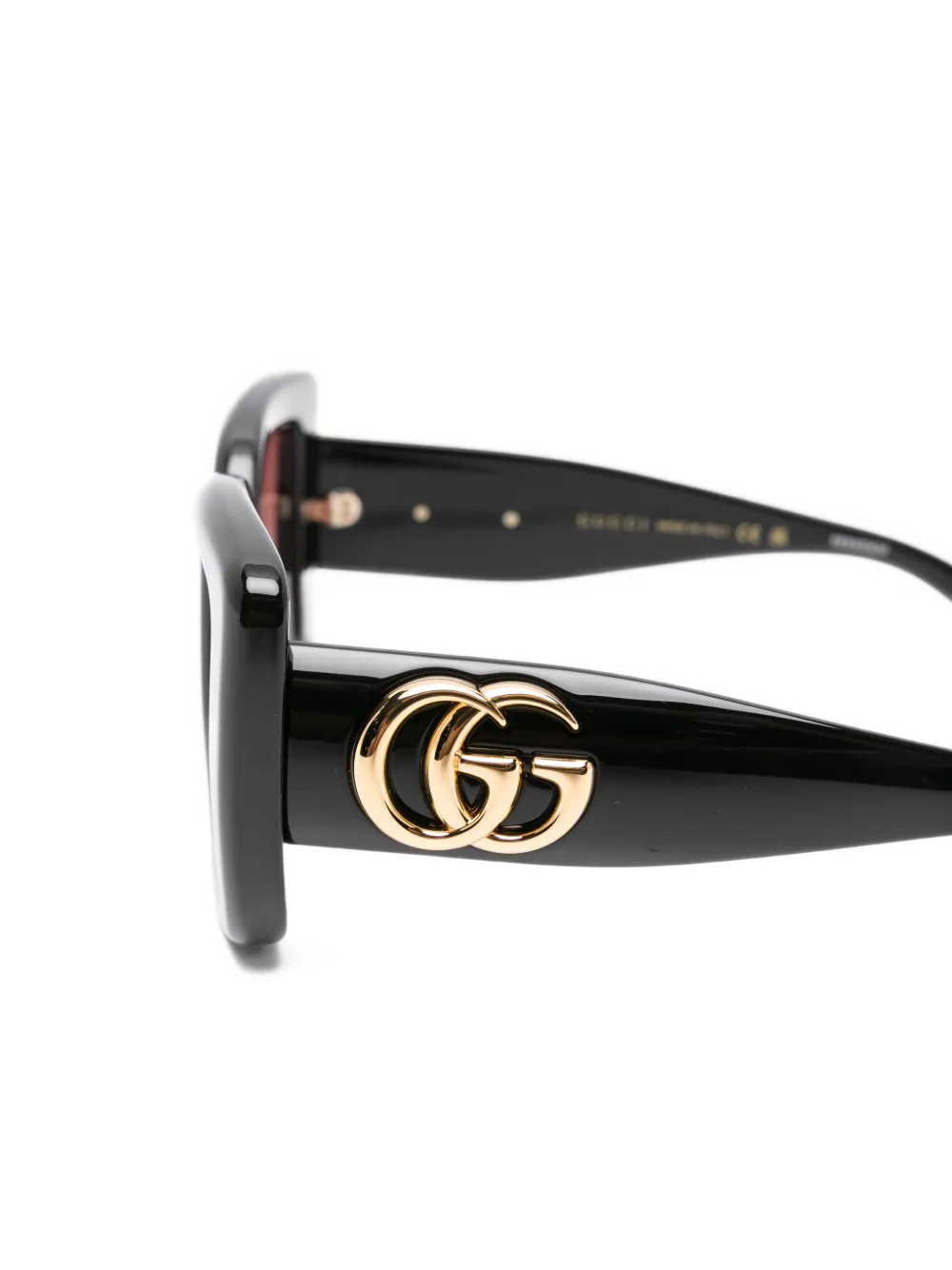 Gucci Eyewear Zonnebril met vierkant montuur Zwart