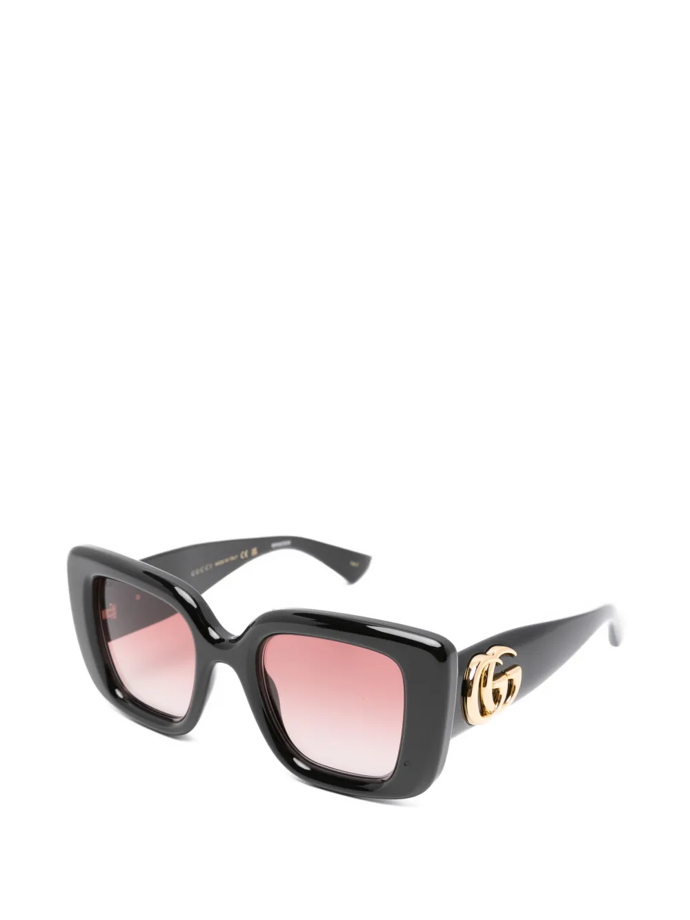 Gucci Eyewear Zonnebril met vierkant montuur Zwart