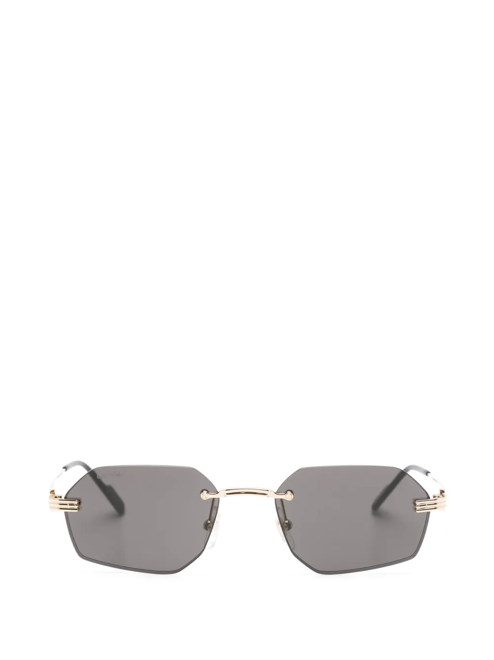 Cartier Eyewear rimless geometric-frame sunglasses - Gold