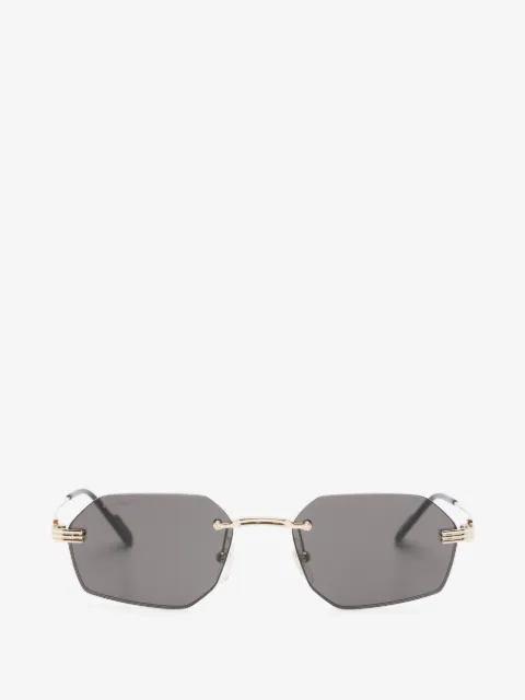 Cartier Eyewear lentes de sol geométricos sin armazón