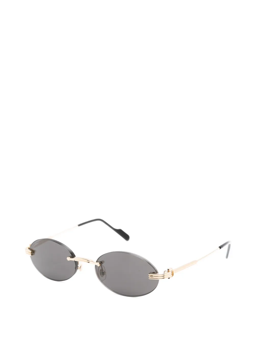 Cartier Eyewear リムレス オーバルサングラス | ゴールドトーン