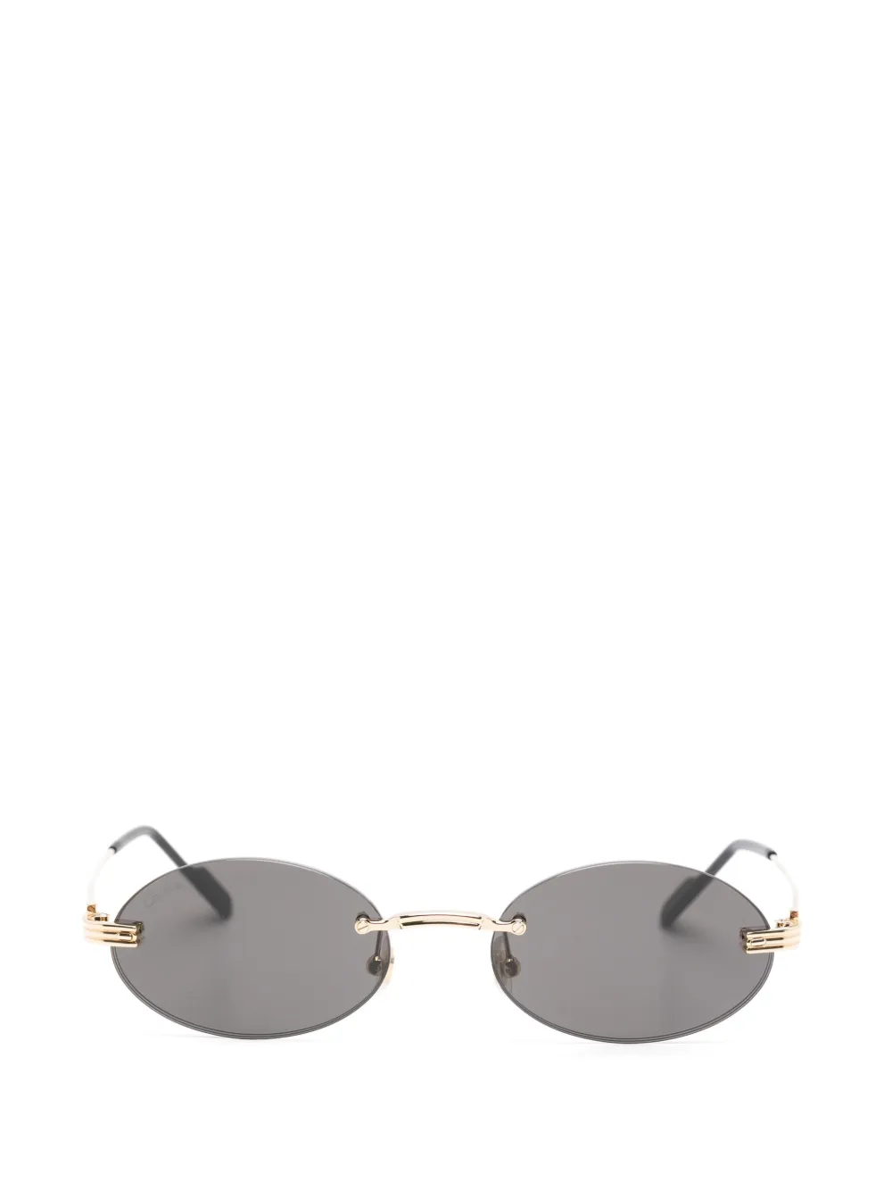 Cartier Eyewear rimless oval-frame sunglasses - Gold