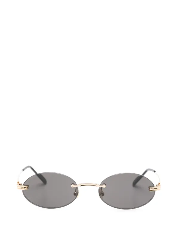 Cartier Eyewear リムレス オーバルサングラス | ゴールドトーン