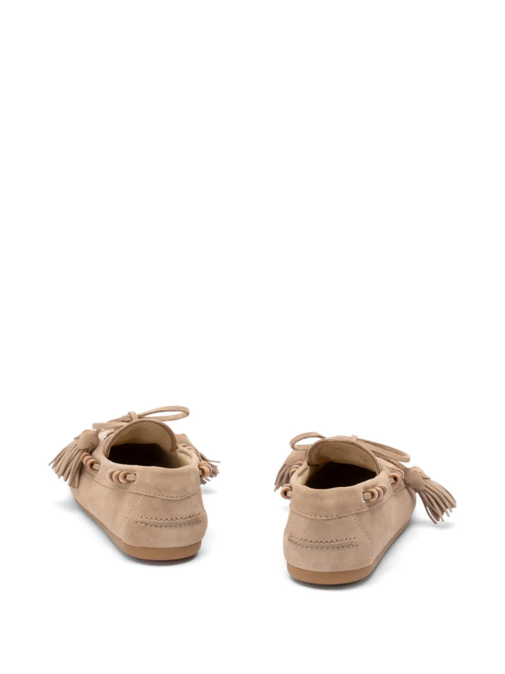 Miu Bootschoenen met kralen en kwastje Beige