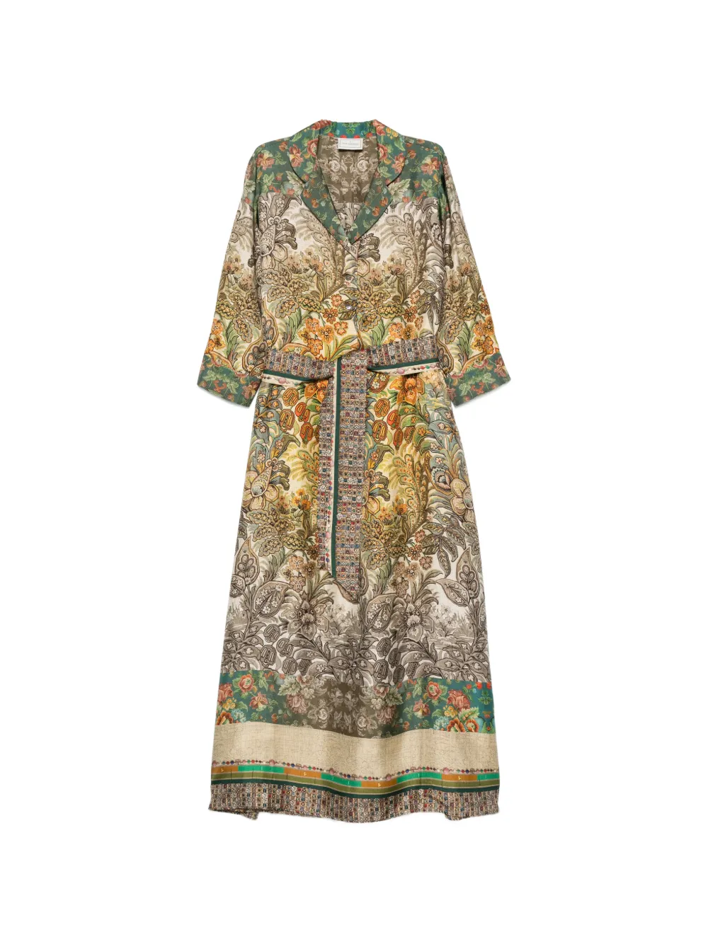 Pierre-Louis Mascia floral-print belted dress - Toni neutri