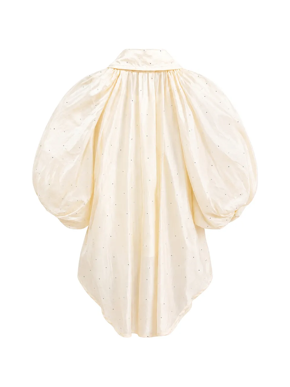 Miss Grant Kids Shirt verfraaid met kristallen en pofmouwen Beige