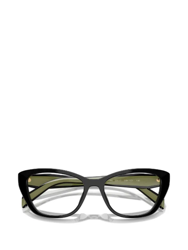 Prada Eyewear キャットアイメガネフレーム | ブラック | FARFETCH JP