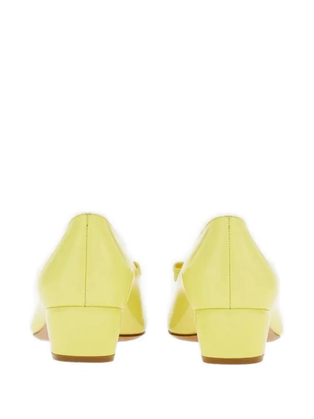 Ferragamo Vara-bow heeled pumps Geel