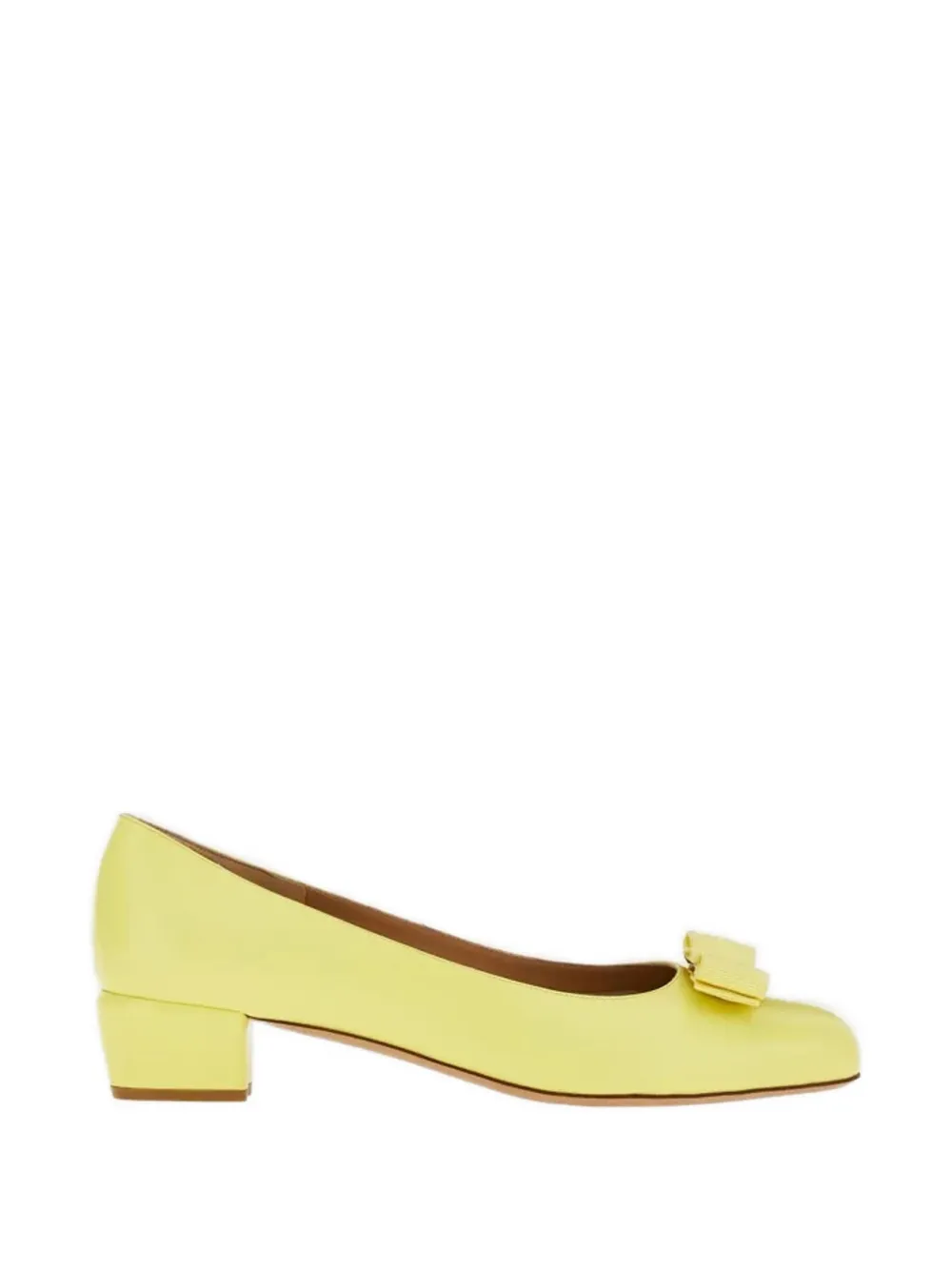 Ferragamo Vara-bow heeled pumps - Gelb