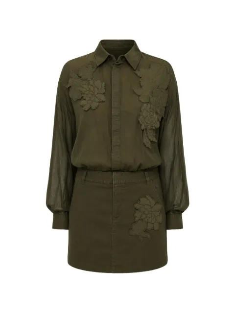 DSQUARED2 Blossom-patch shirt dress