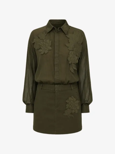 DSQUARED2 Blossom-patch shirt dress