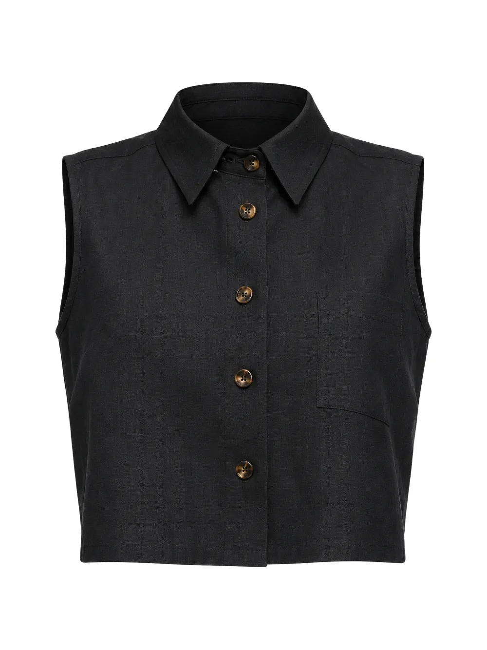 HEVRON Kajta sleeveless shirt - Schwarz