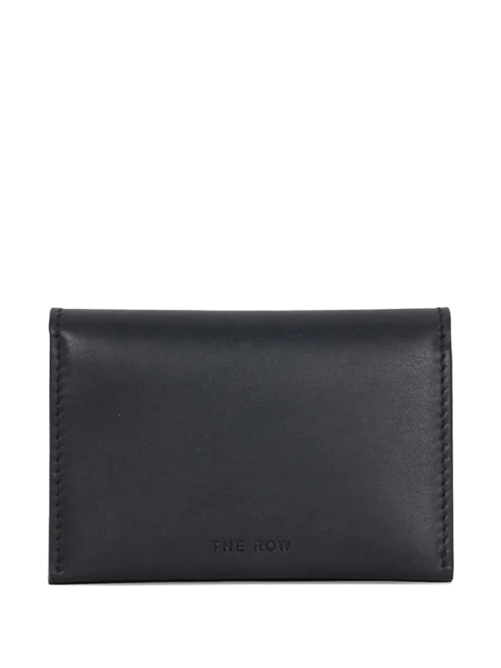The Row logo-debossed wallet - Nero