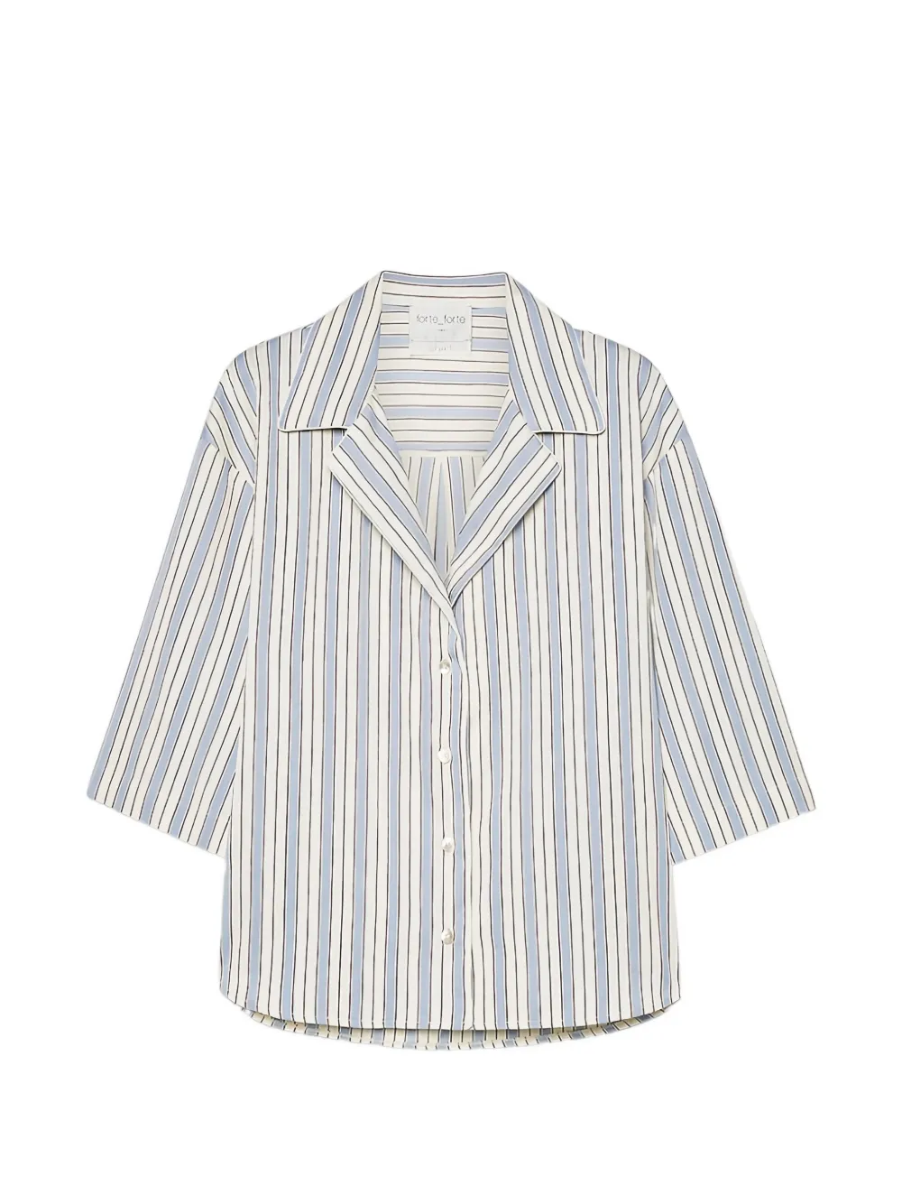 Forte Forte striped short-sleeve shirt - Neutrals