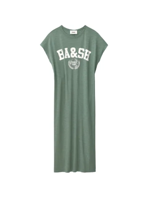 Ba&Sh Civia logo-print jersey midi dress