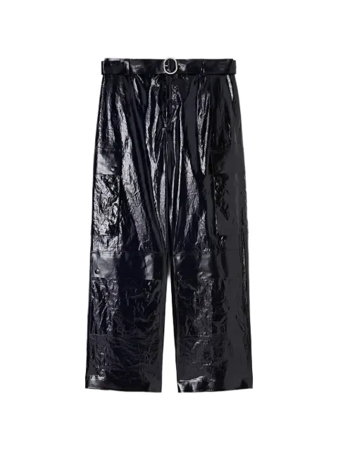 Jil Sander belted crinkled-effect cargo pants