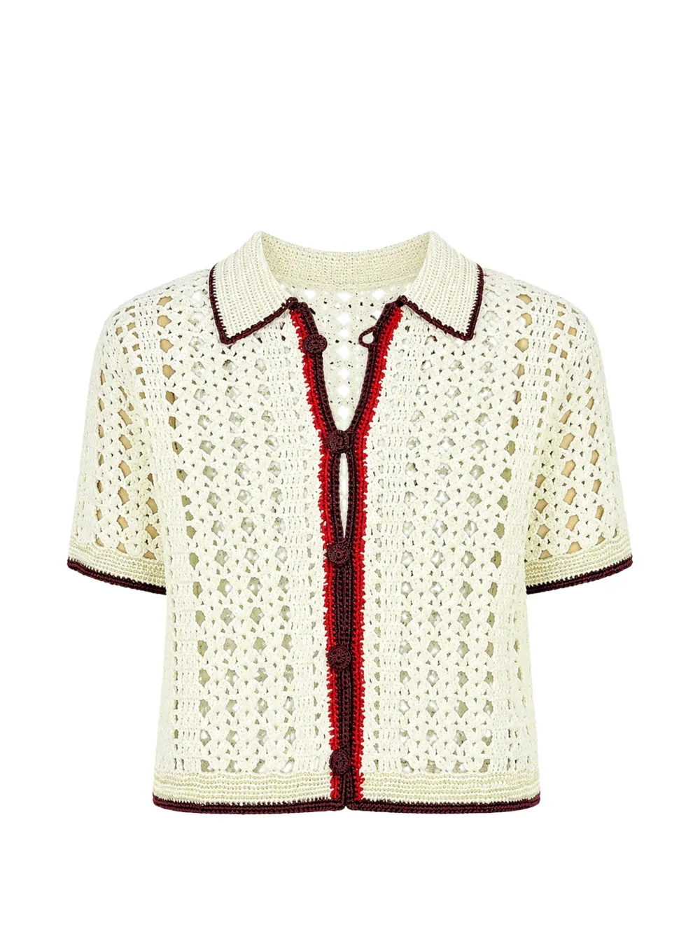 Forte Forte crochet-knit short-sleeve shirt - Nude