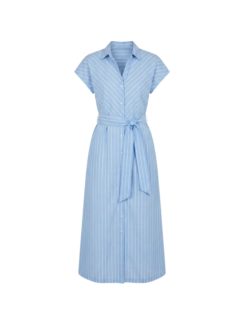 Saint James Maelys stripe-pattern midi dress - Blu