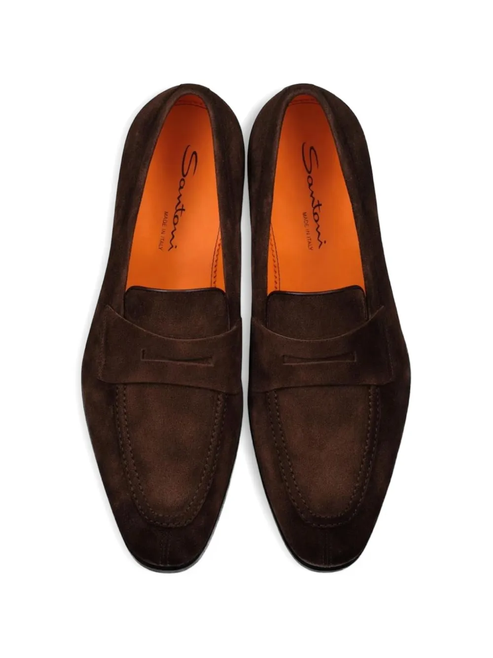 Santoni suede penny loafers Bruin