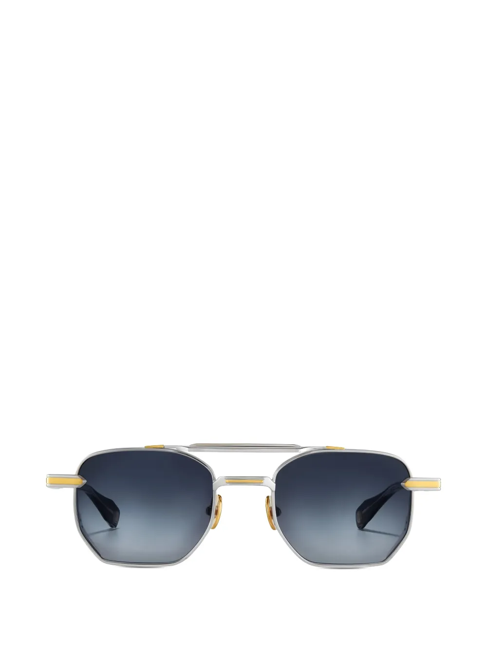 T Henri Eyewear Lusso geometric-frame sunglasses - Argento