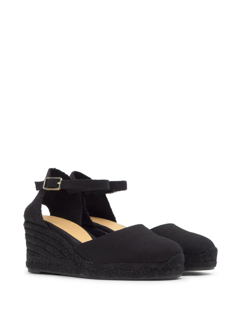 Castañer Carol espadrilles met sleehak Zwart