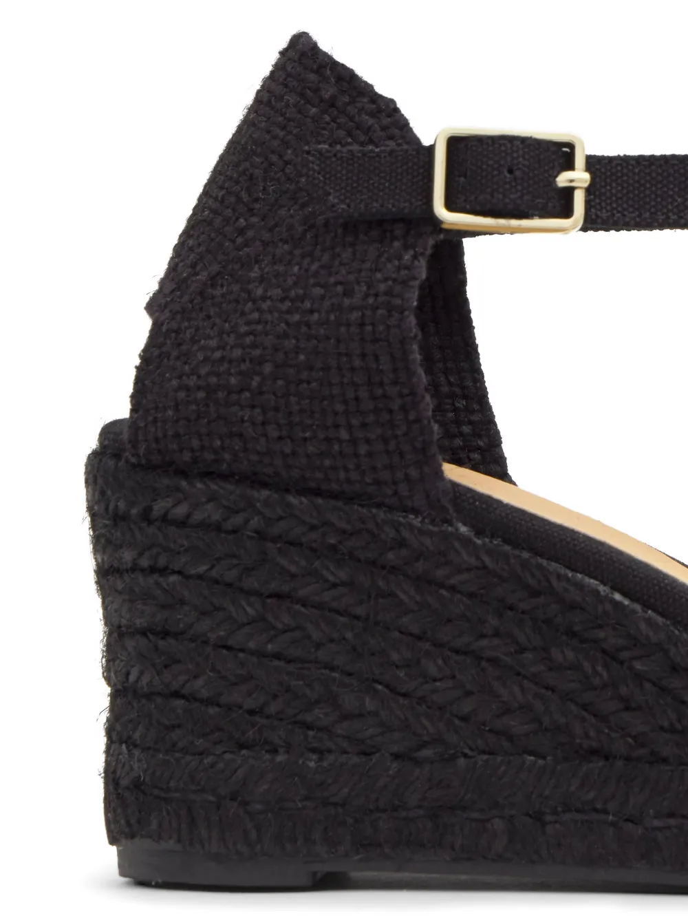 Castañer Carol espadrilles met sleehak Zwart