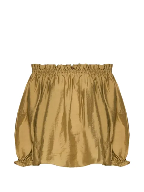Marella blusa fruncida con hombros descubiertos