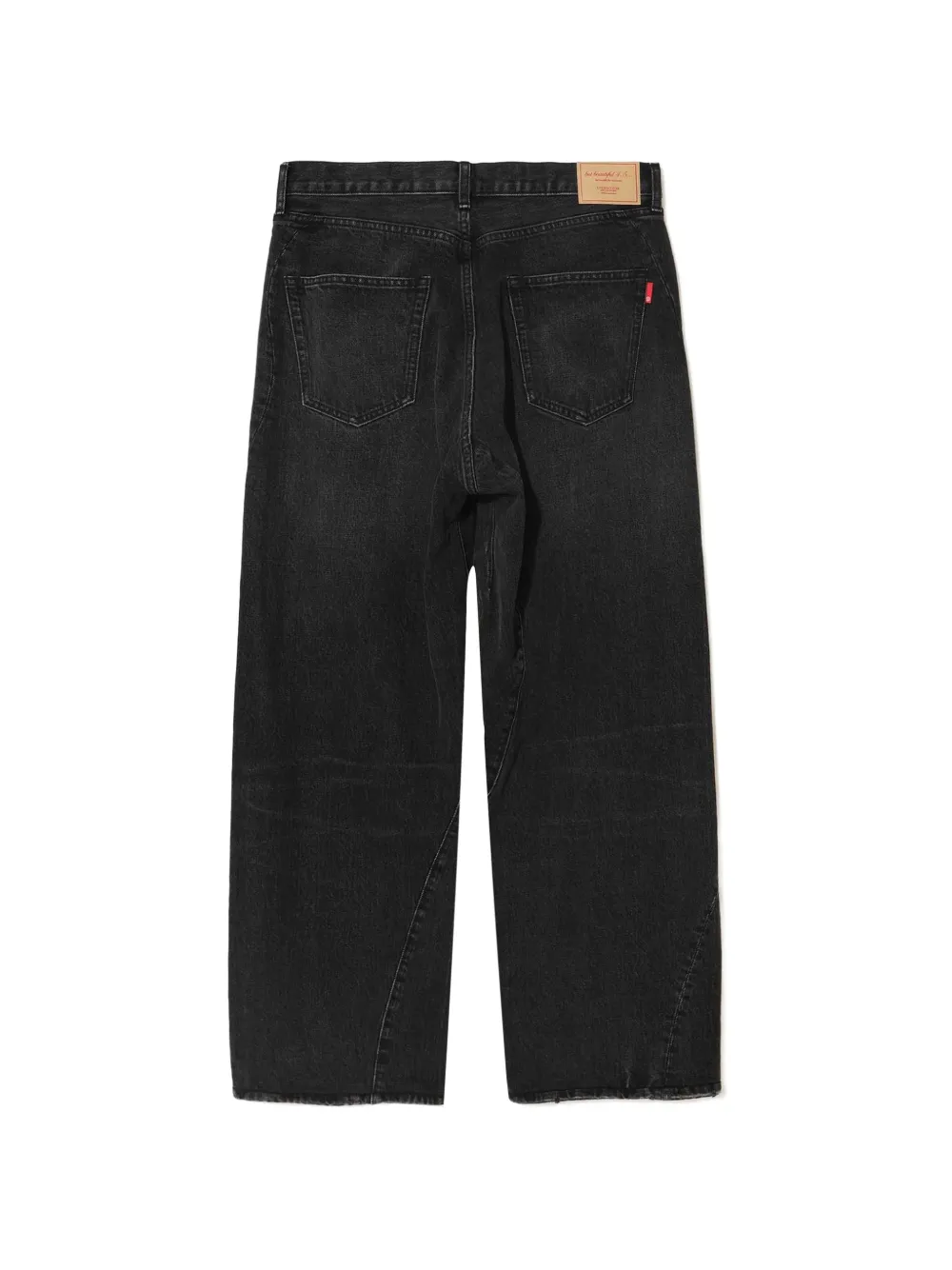 Undercover Jeans met tekst en vlakken Zwart