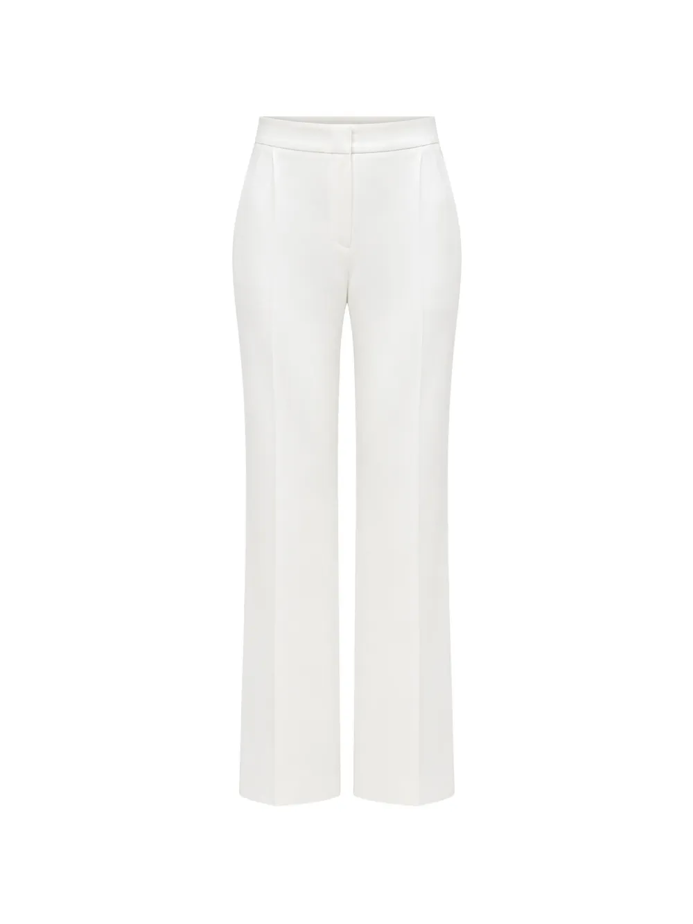 Alberta Ferretti satin-stripe pleated flared trousers - White