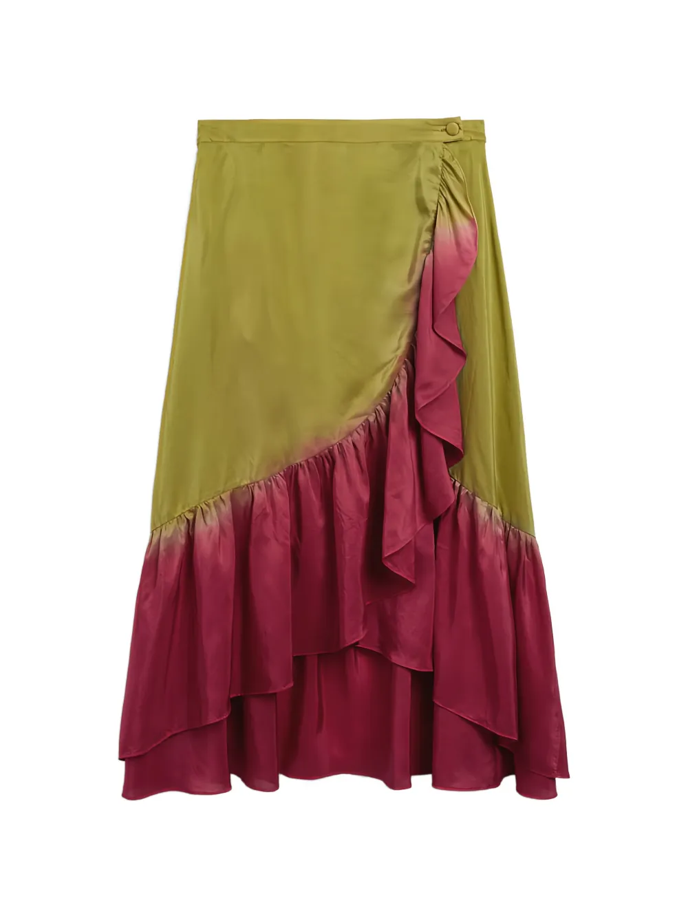 MOMONÌ Gonna asimmetrica Isleta con fantasia tie dye - Verde