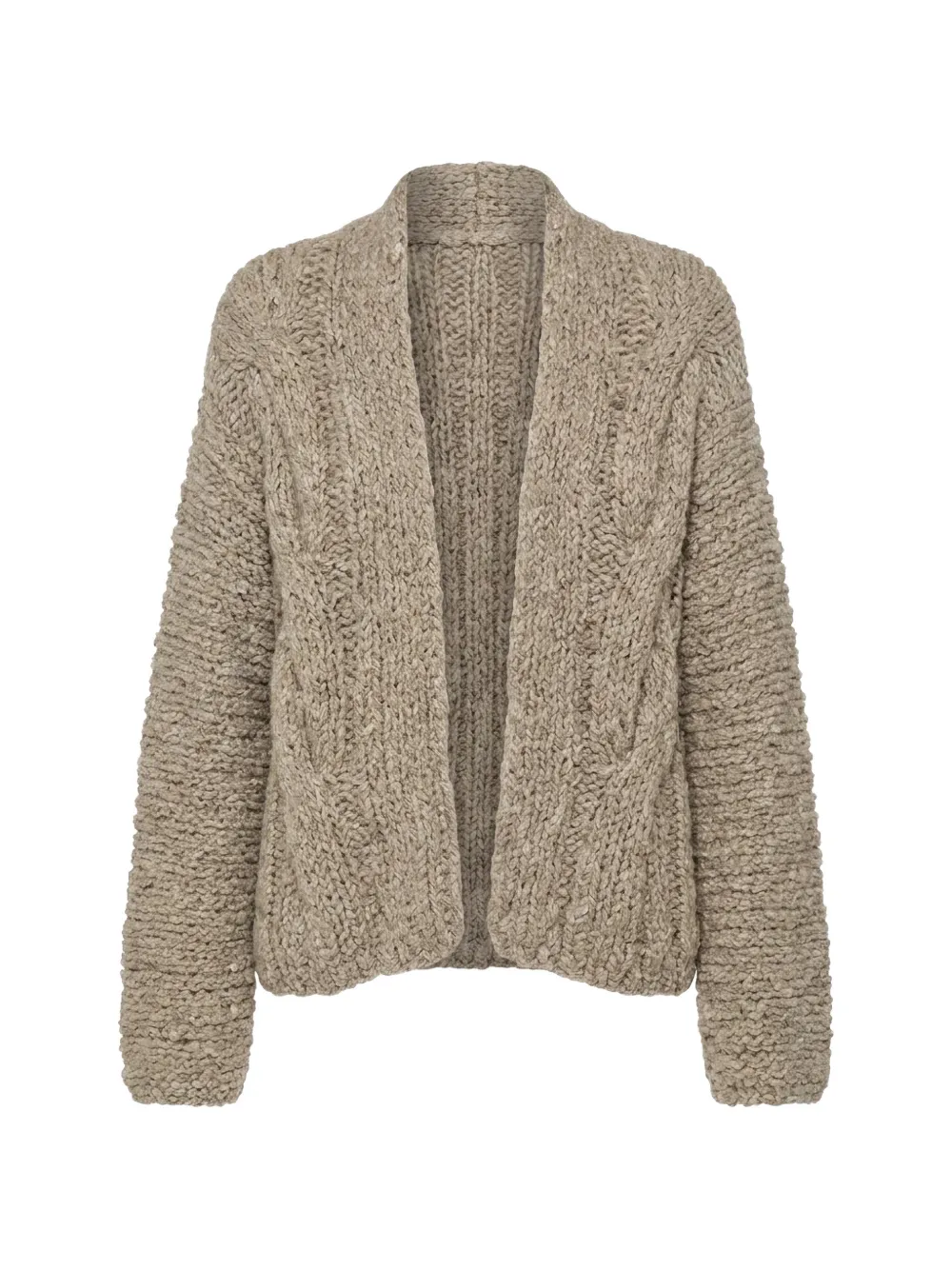SMINFINITY hand-knitted cable-knit cardigan - Toni neutri