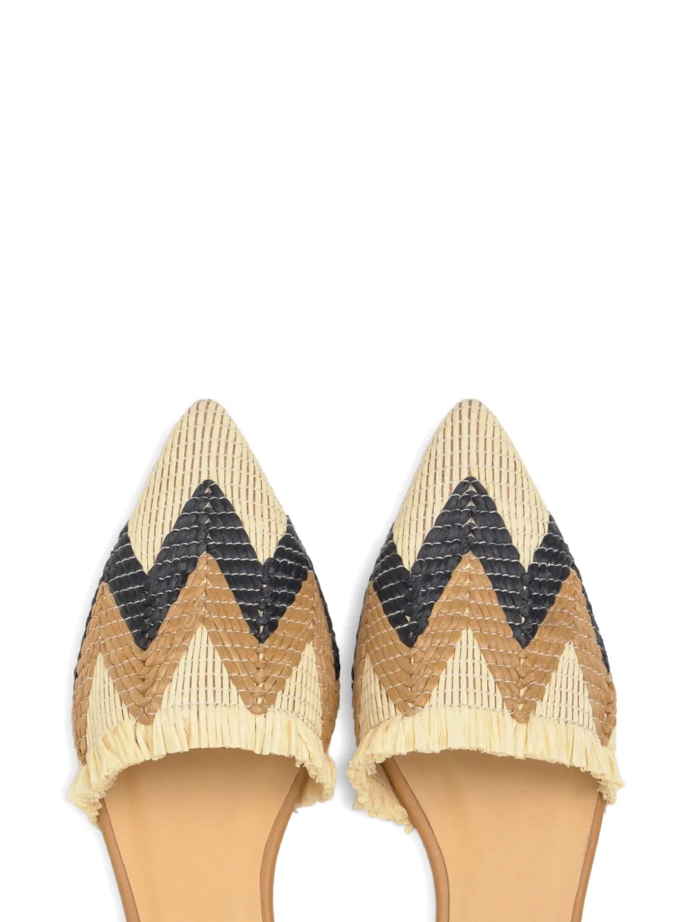 Castañer Berta slingback espadrilles met chevron patroon Beige