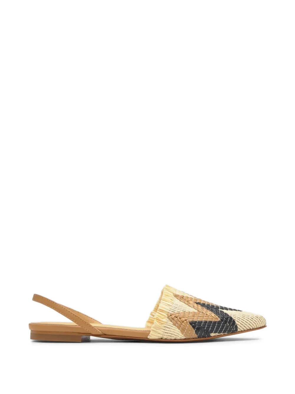 Castañer Berta Slingback-Espadrilles mit Zickzackmuster - Nude