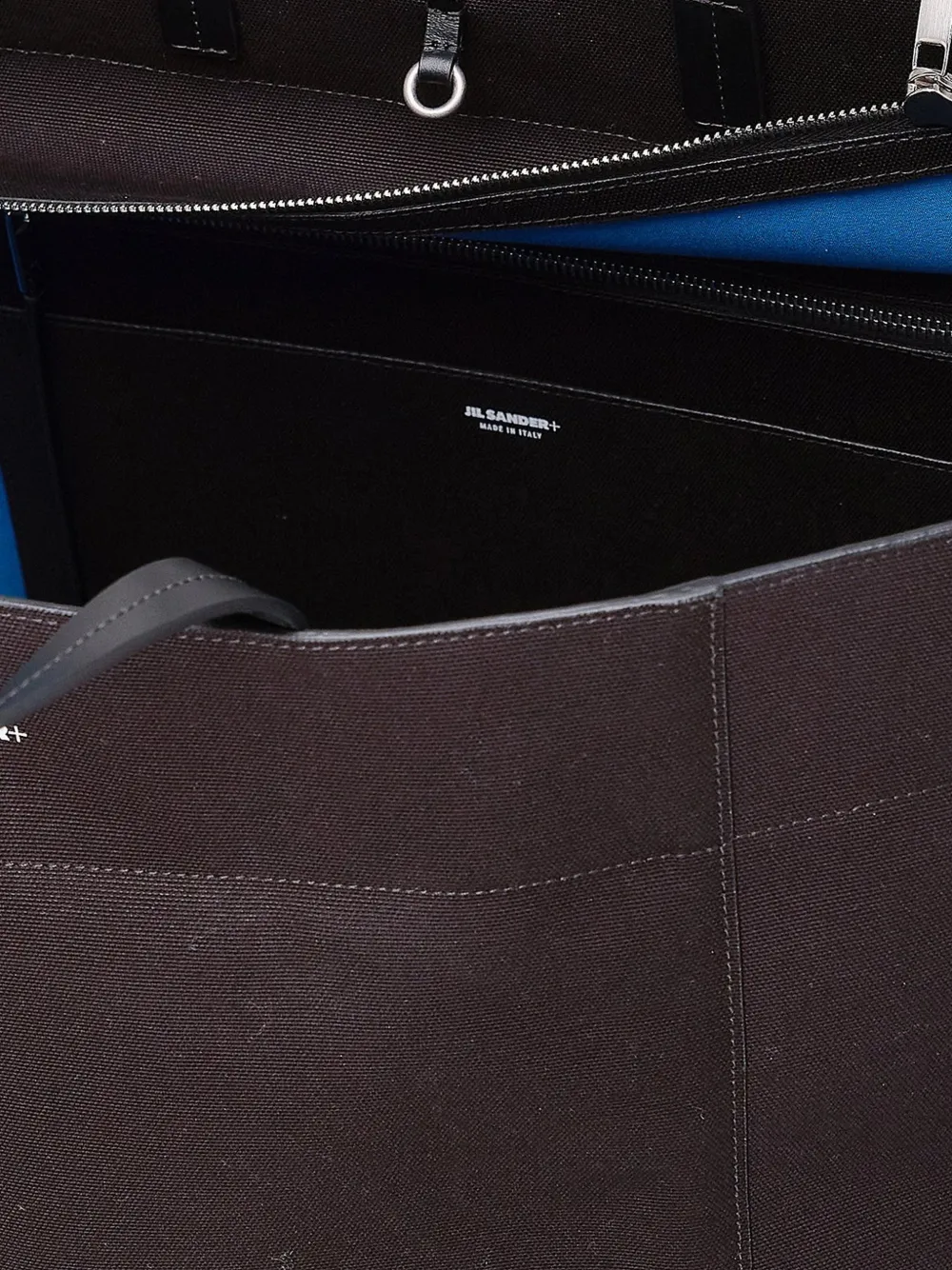 Jil Sander Shopper met logoprint Bruin