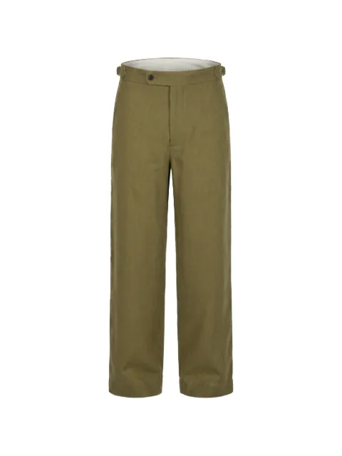 BODE side-buckle linen trousers
