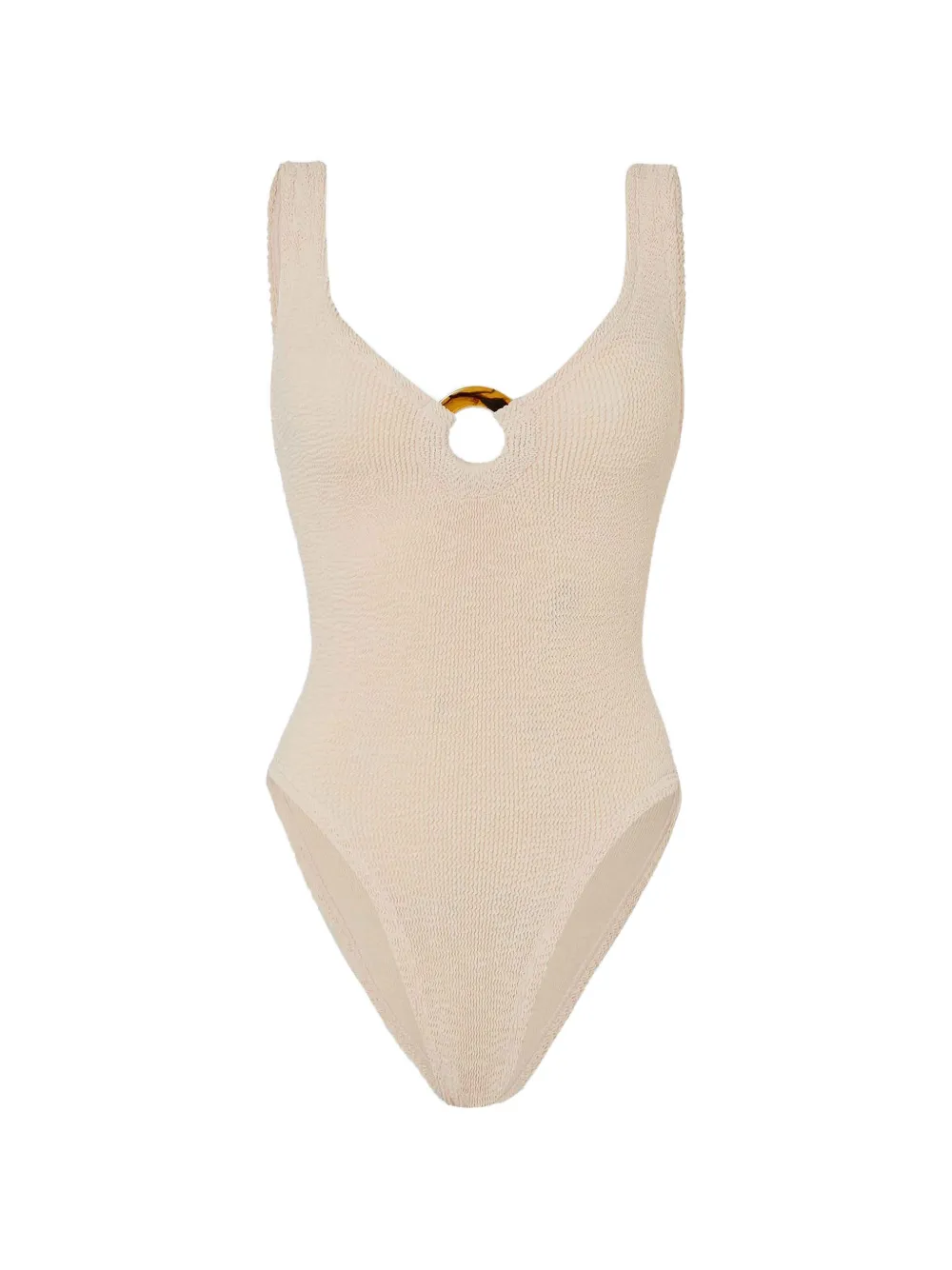 Hunza G Celine ring-detail swimsuit - Toni neutri