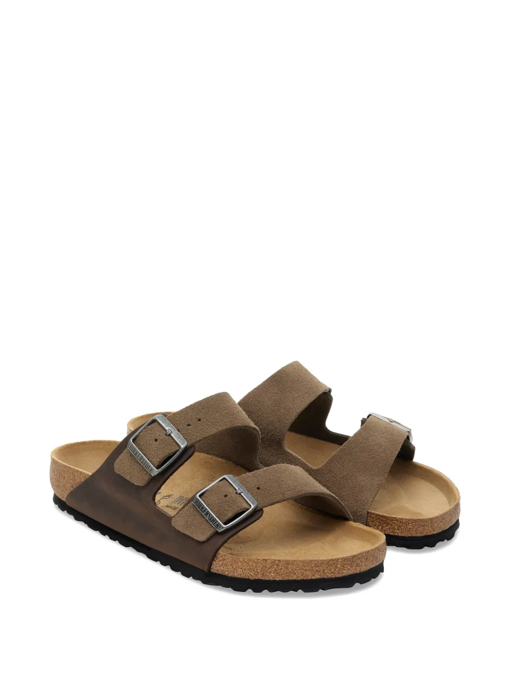 Birkenstock Arizona buckle-fastening slides Bruin