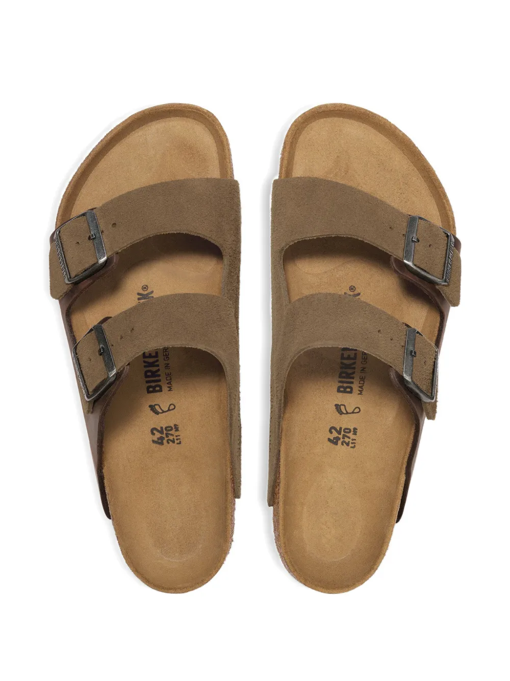 Birkenstock Arizona buckle-fastening slides Bruin