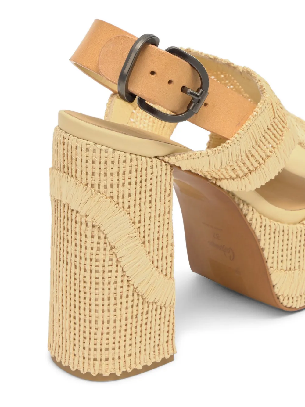 Castañer Francina woven platform sandals Beige