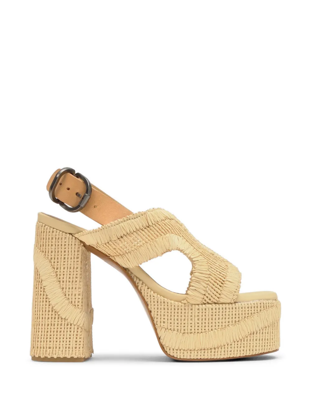 Castañer Francina woven platform sandals Beige