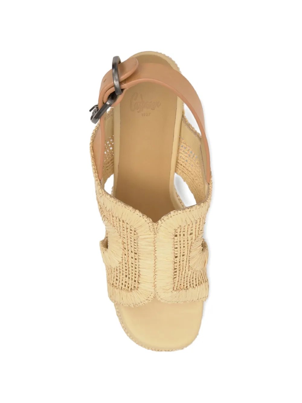 Castañer Francina woven platform sandals Beige