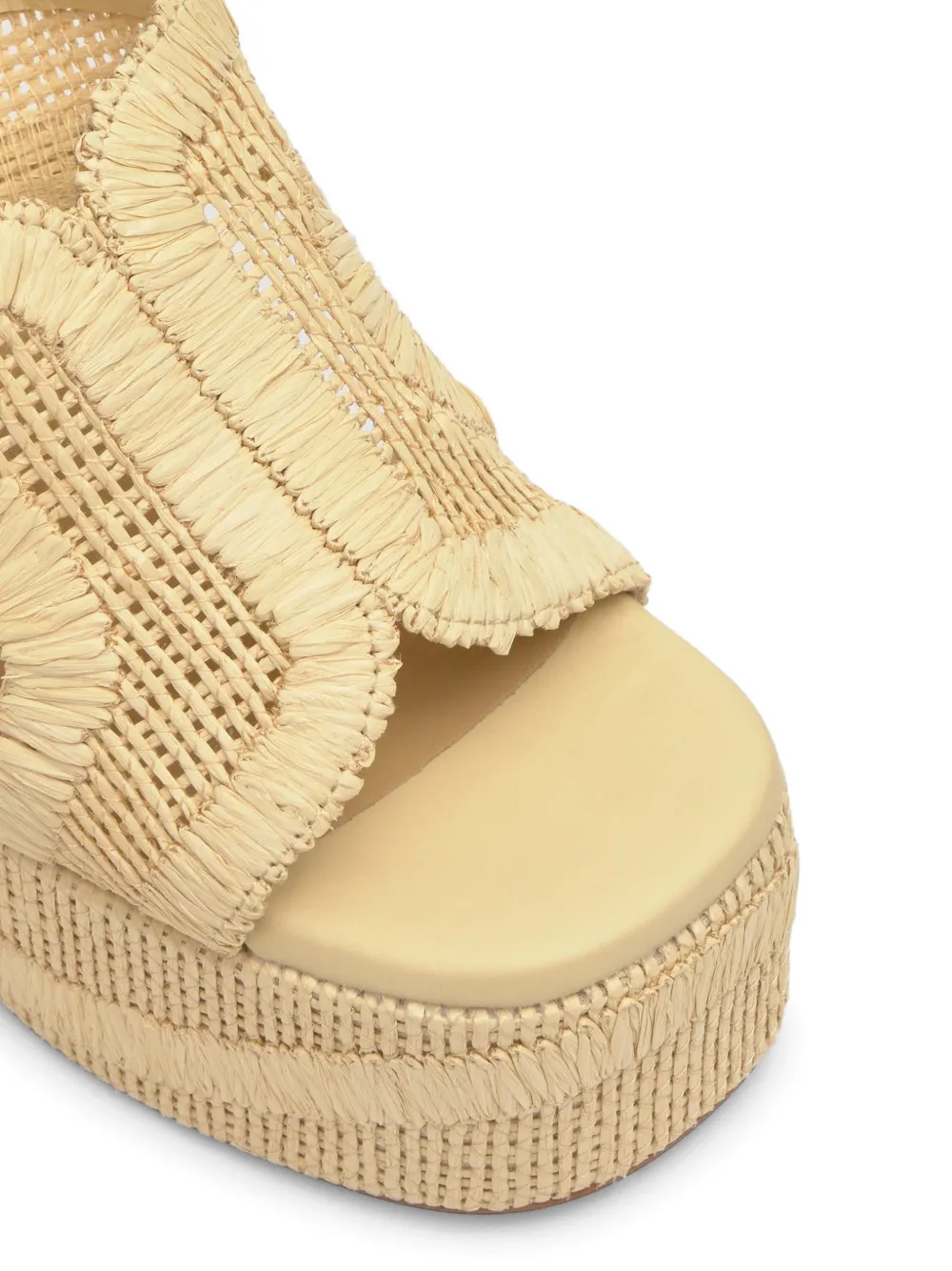 Castañer Francina woven platform sandals Beige
