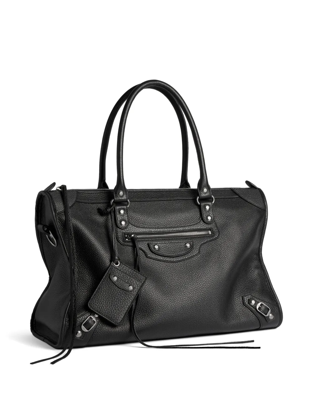 Balenciaga Le City shopper van bewerkt leer Zwart