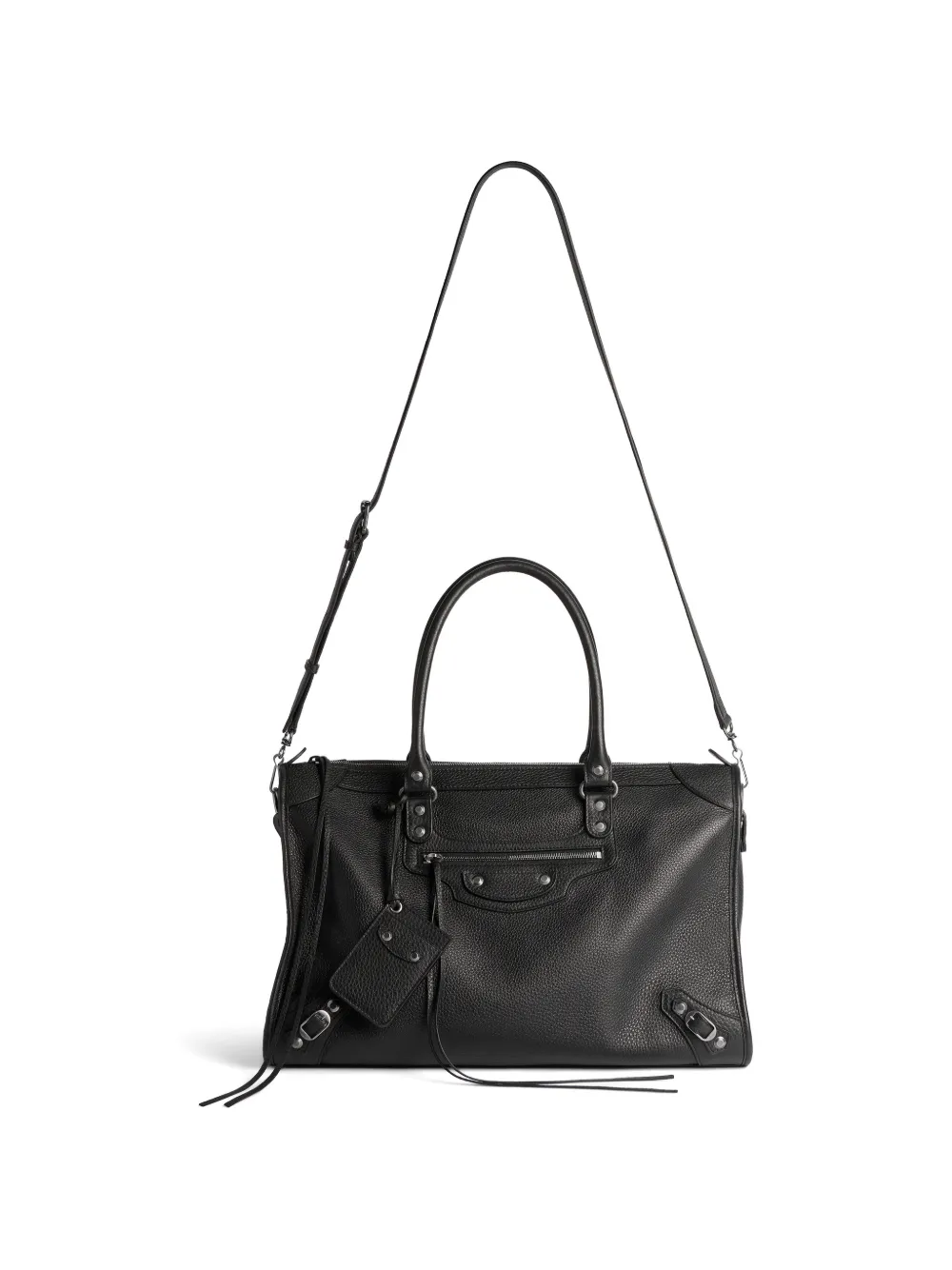 Balenciaga Le City shopper van bewerkt leer Zwart
