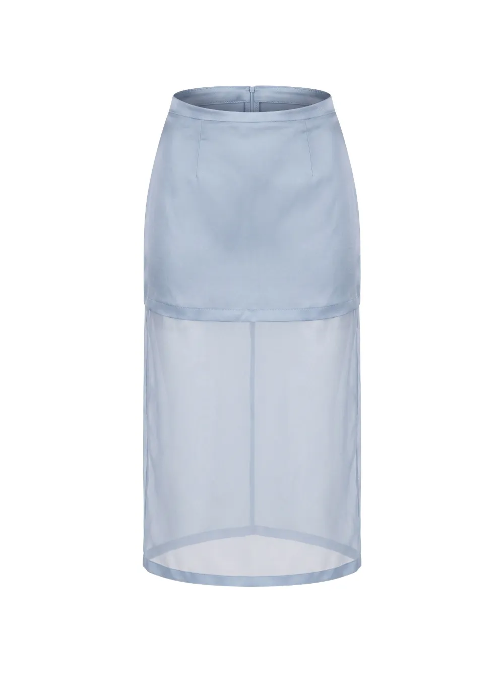 SUPER BLOND silk pencil midi skirt