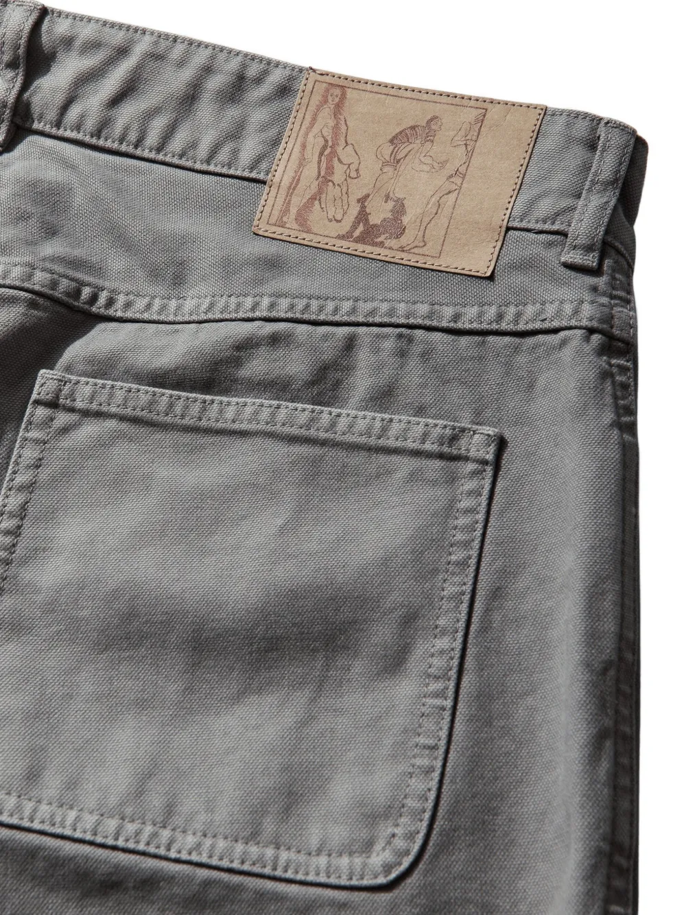 Martine Rose Broek met logopatch en vlakken Grijs