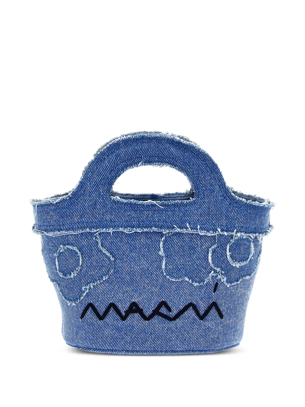 Marni mini denim Tropicalia tote bag - Blue