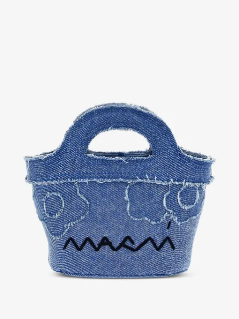 Marni mini denim Tropicalia tote bag