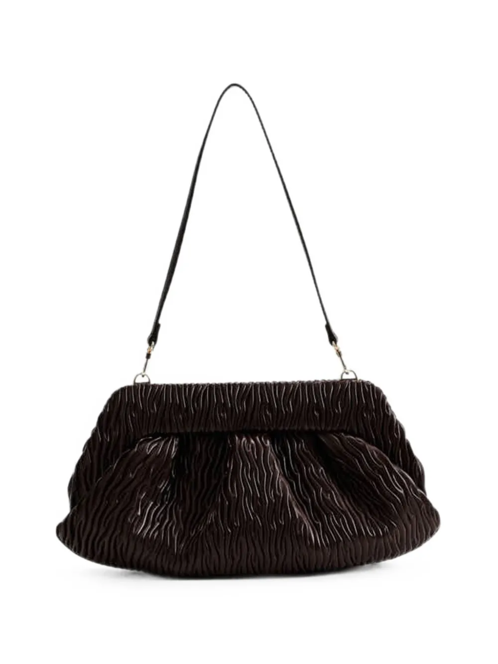 Themoirè Bios ruched-detail shoulder bag - Braun